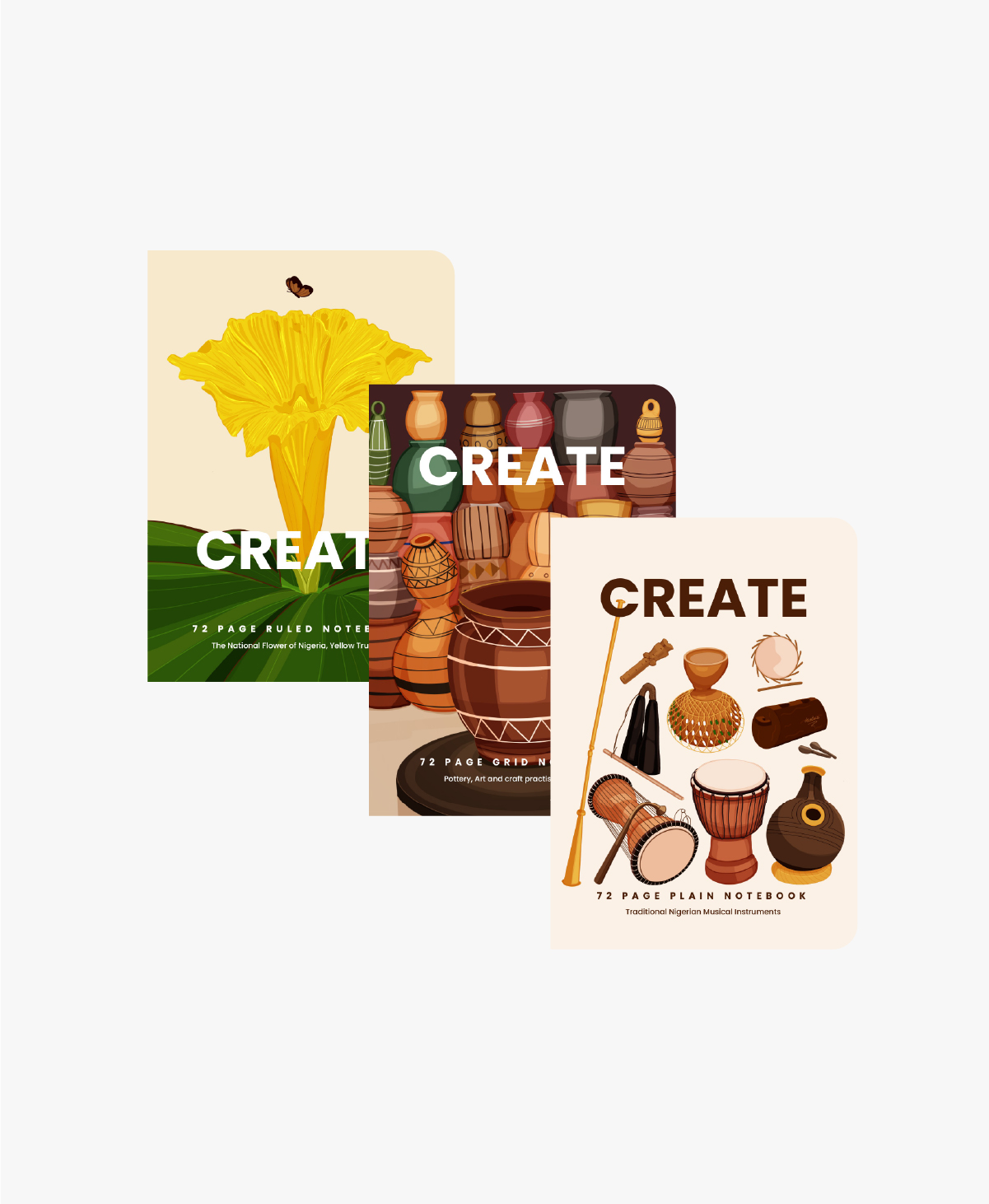 CREATE x Kachi (Pack of 3 notepads)