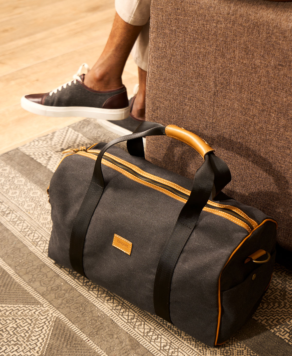 The Weekender Canvas Duffel — Dark Grey