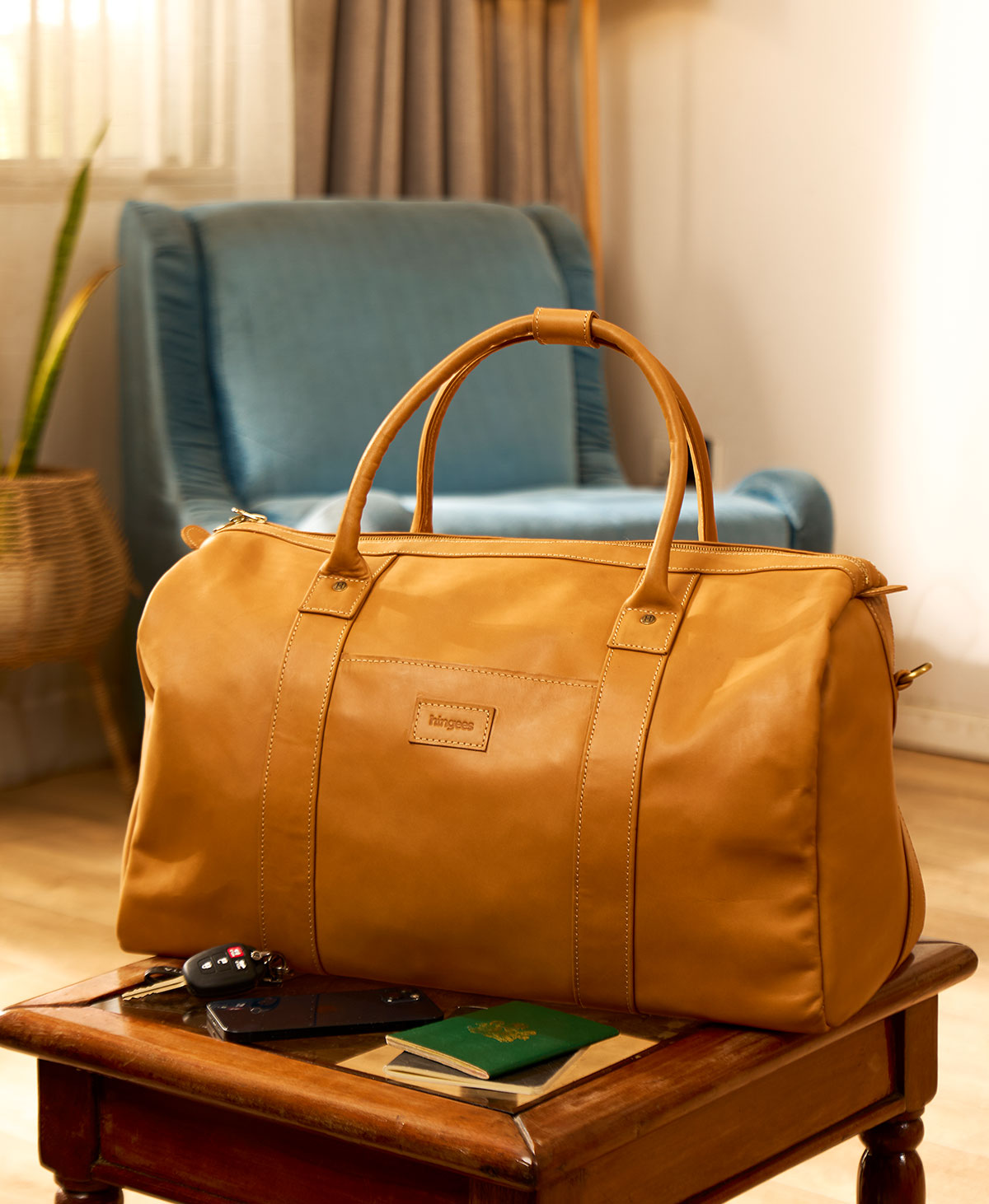 The Leather Duffel — Brown