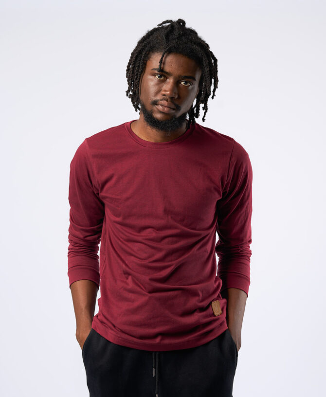 Patch Longsleeve - Heather Maroon