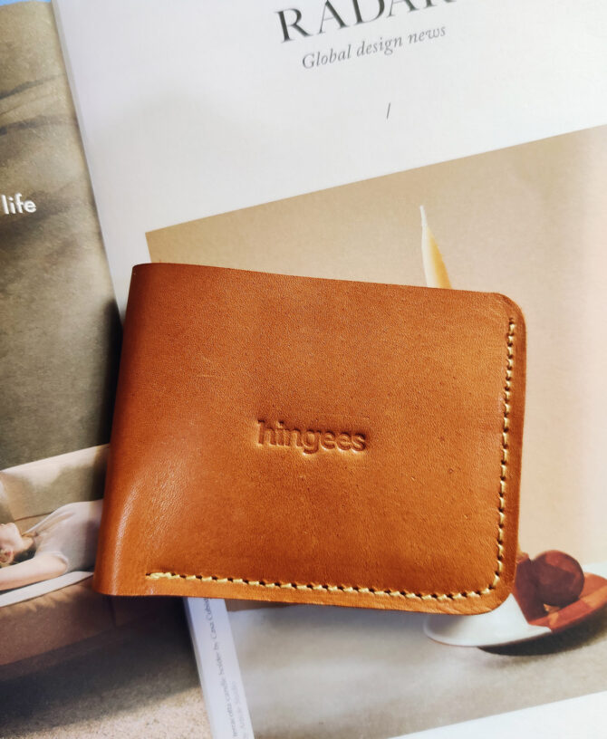 Bifold Leather Wallet - Brown