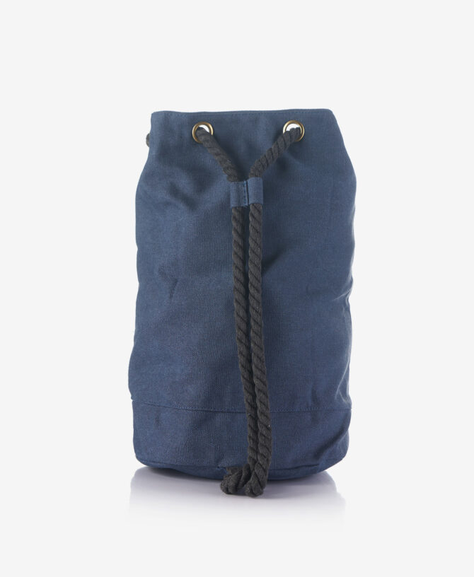 The Drawstring Canvas Rucksack - Blue