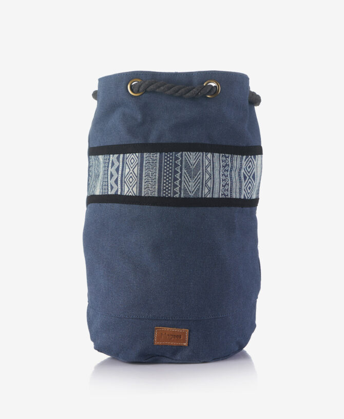 The Drawstring Canvas Rucksack - Blue