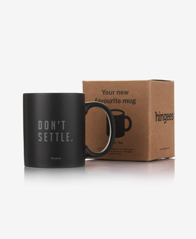 Don't Settle Mug — Matte Black