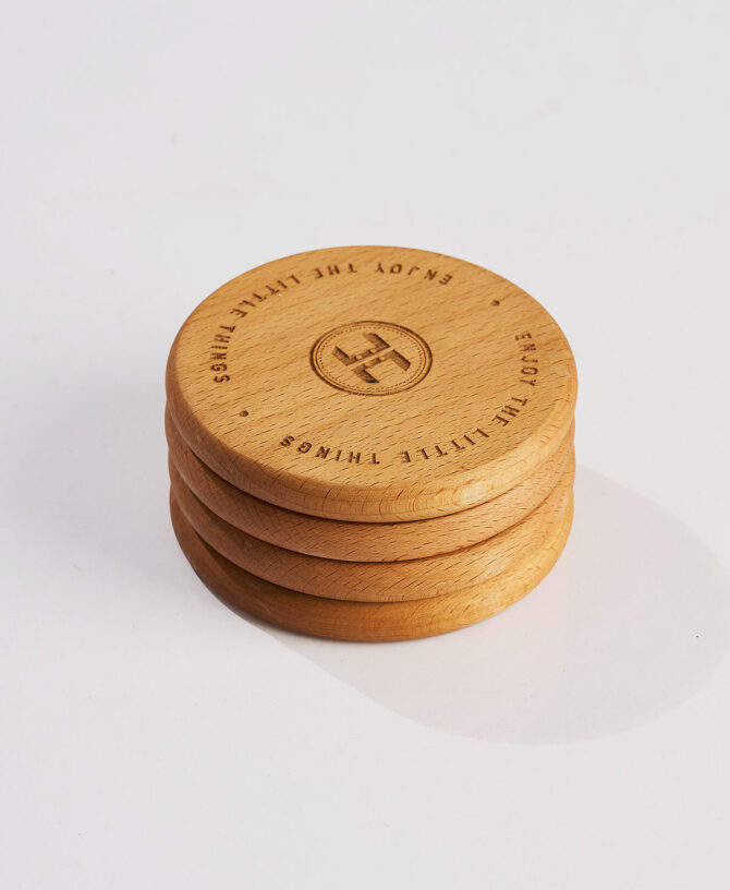 Enjoy the Little Things (Wooden Coasters — Set of 4)