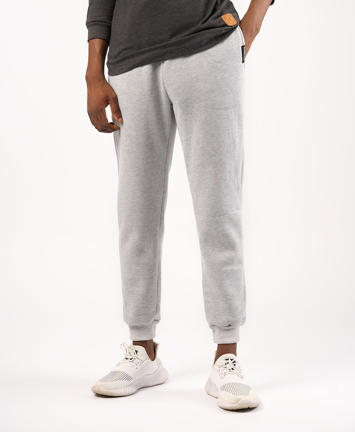 Willpower Ash Grey Tapered Sweatpants —  - T