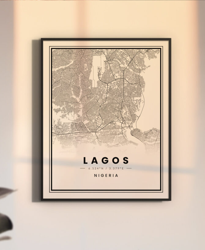 City Map Print — Lagos