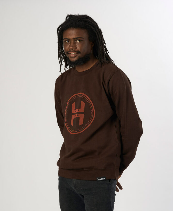 Crew neck sweat — Chocolate