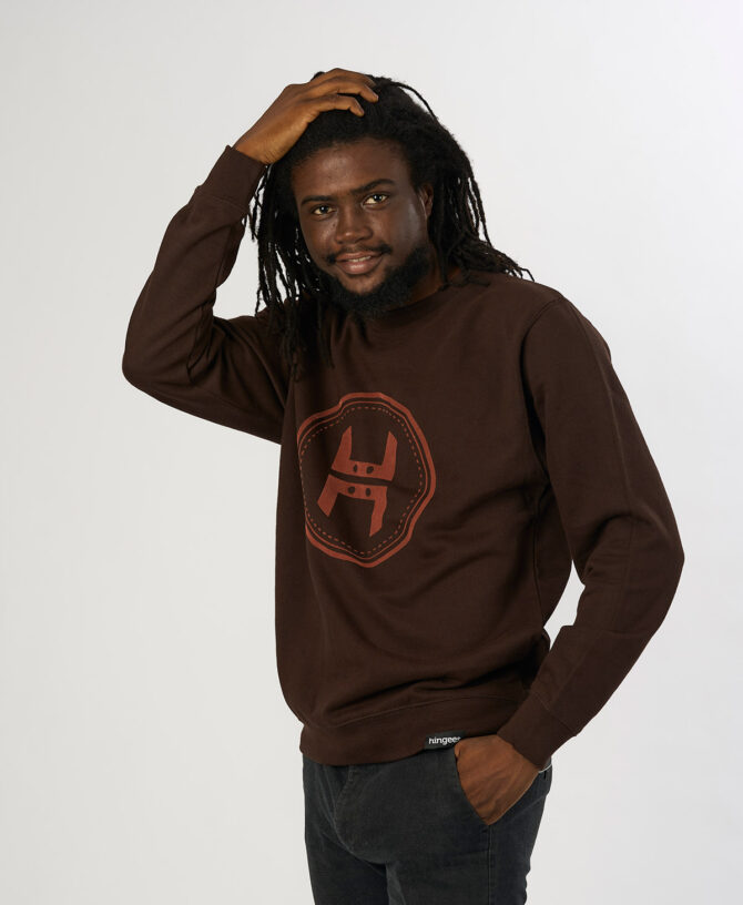 Crew neck sweat — Chocolate