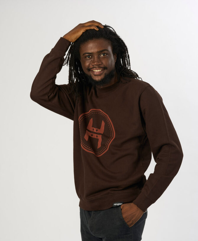 Crew neck sweat — Chocolate