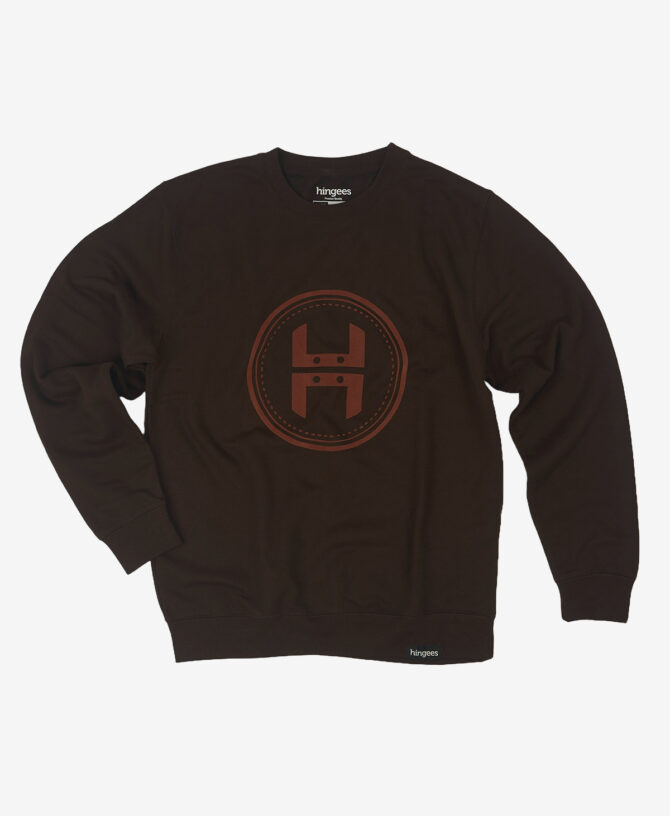 Crew neck sweat — Chocolate