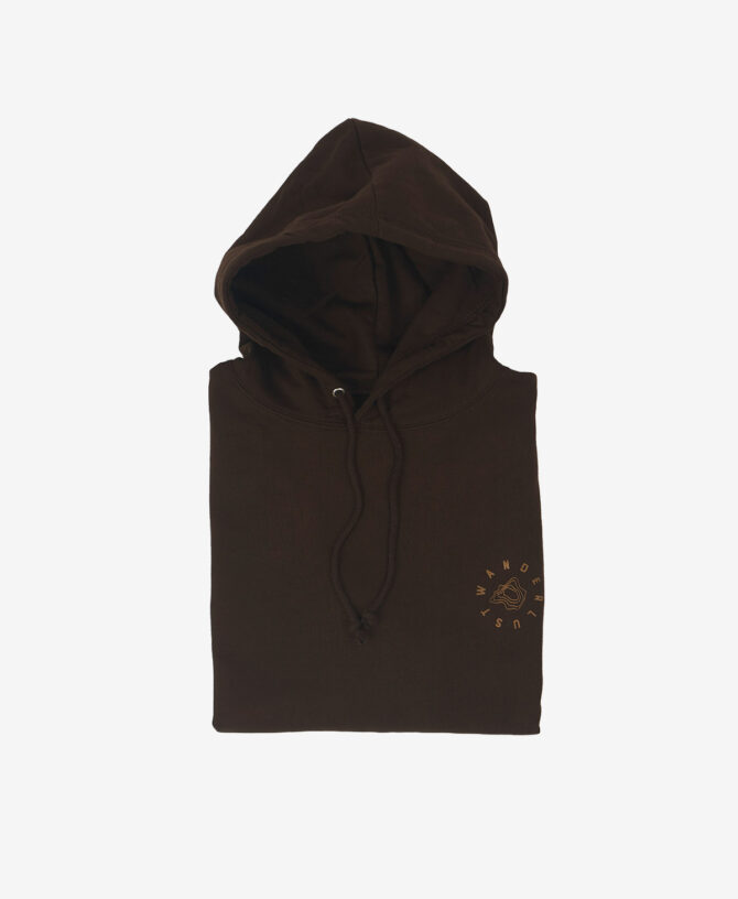 Wanderlust Hoodie — (Chocolate)