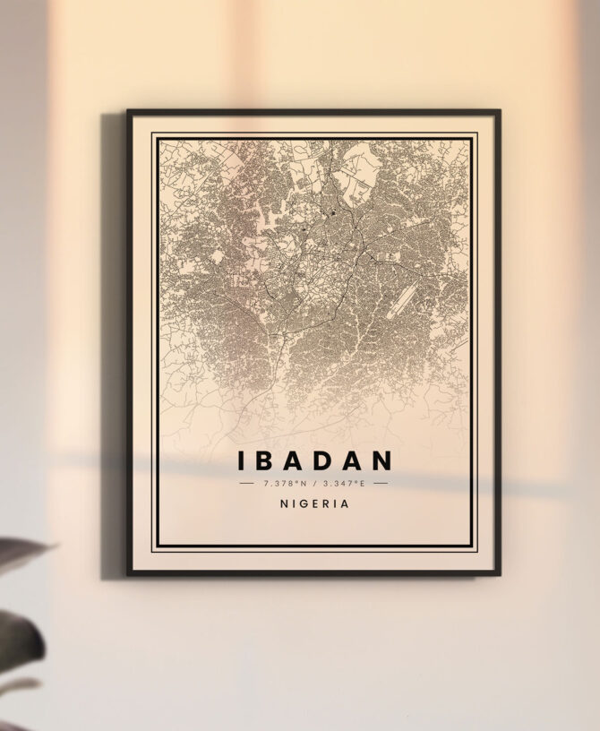 City Map Print — Ibadan