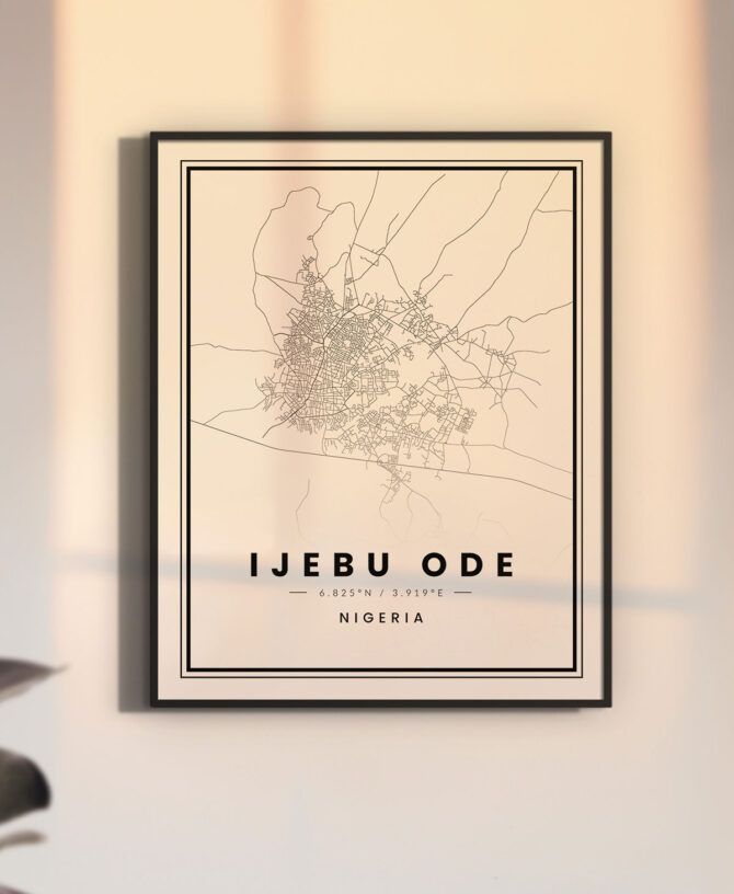 City Map Print — Ijebu Ode