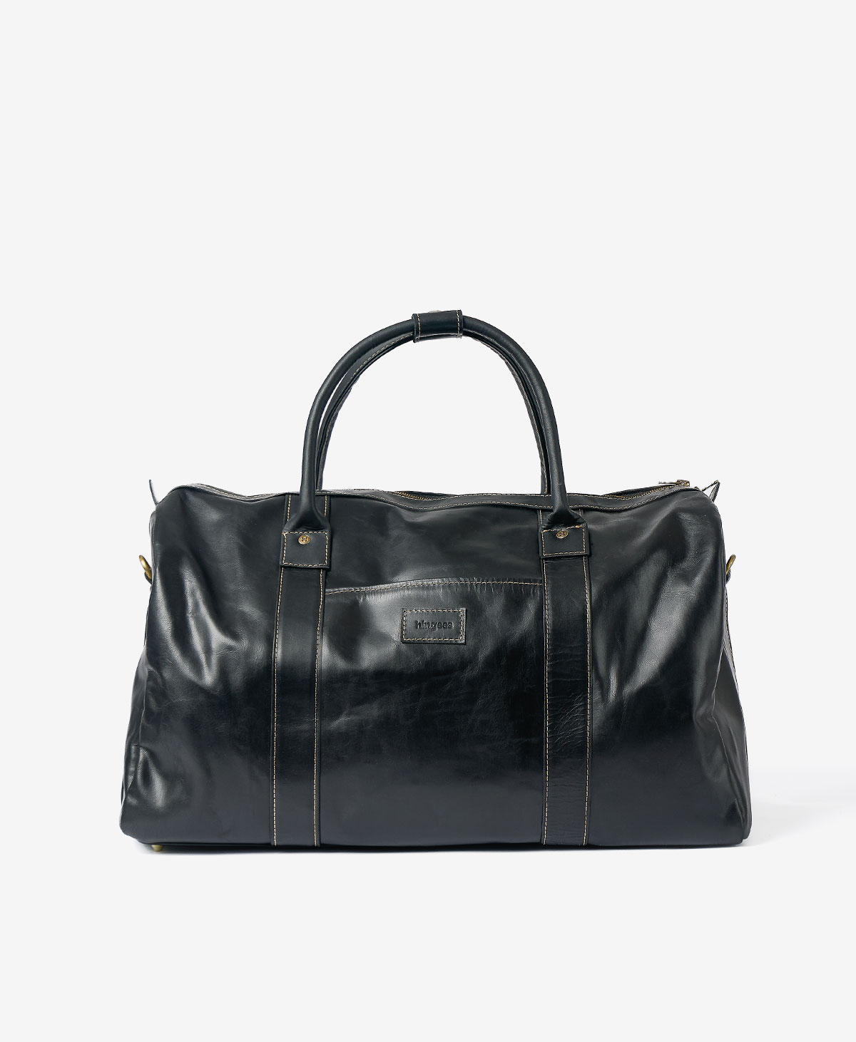 The Leather Duffel — Black