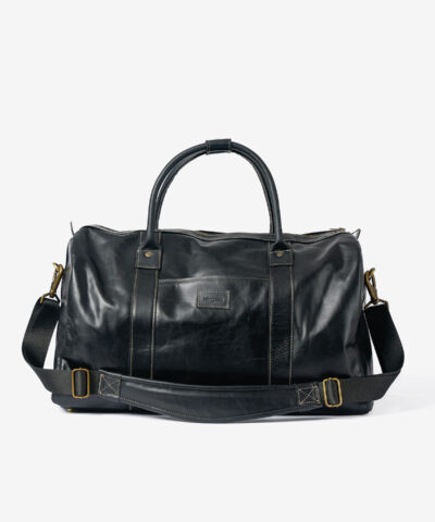 The Leather Duffel — Black
