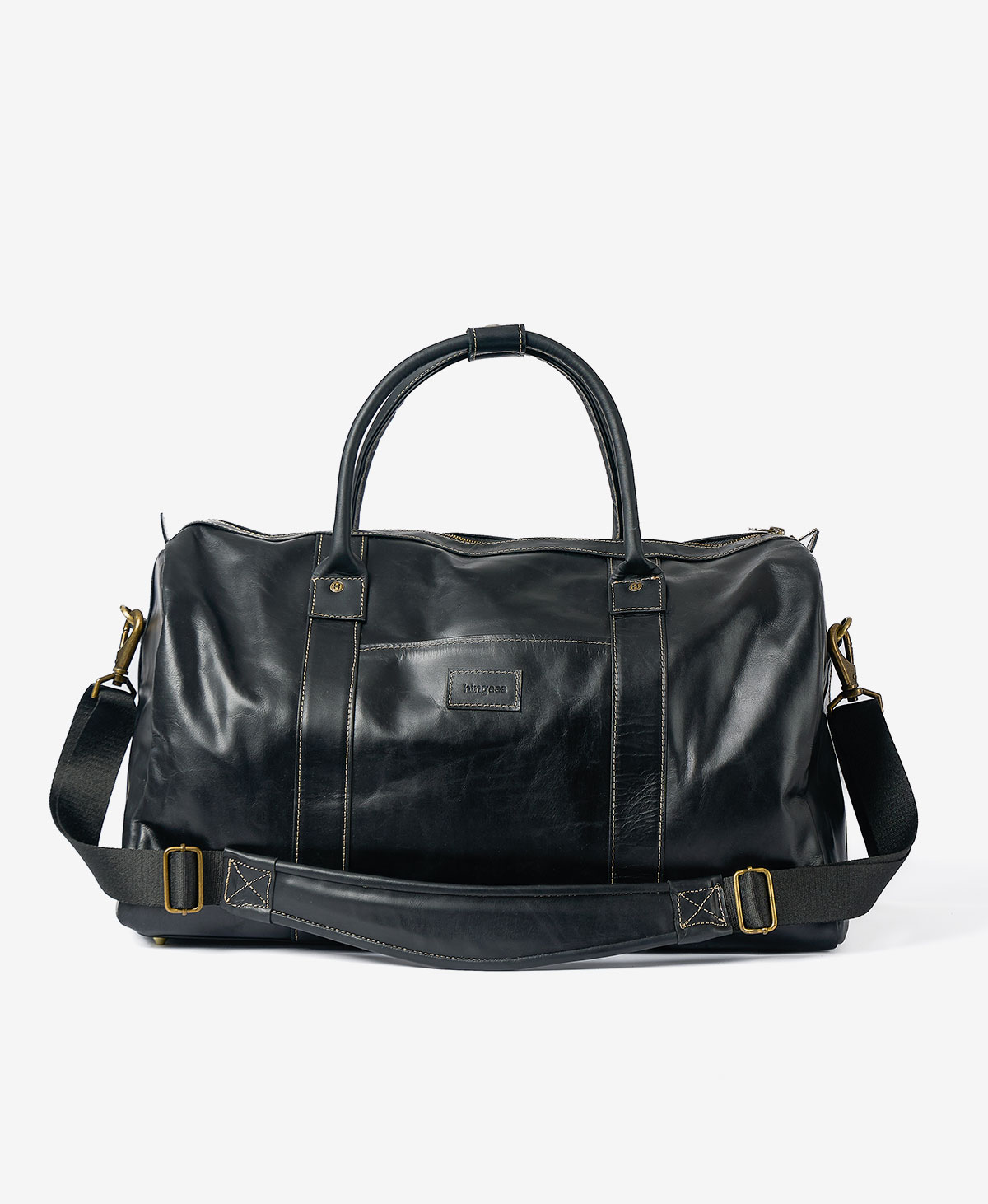 The Leather Duffel — Black