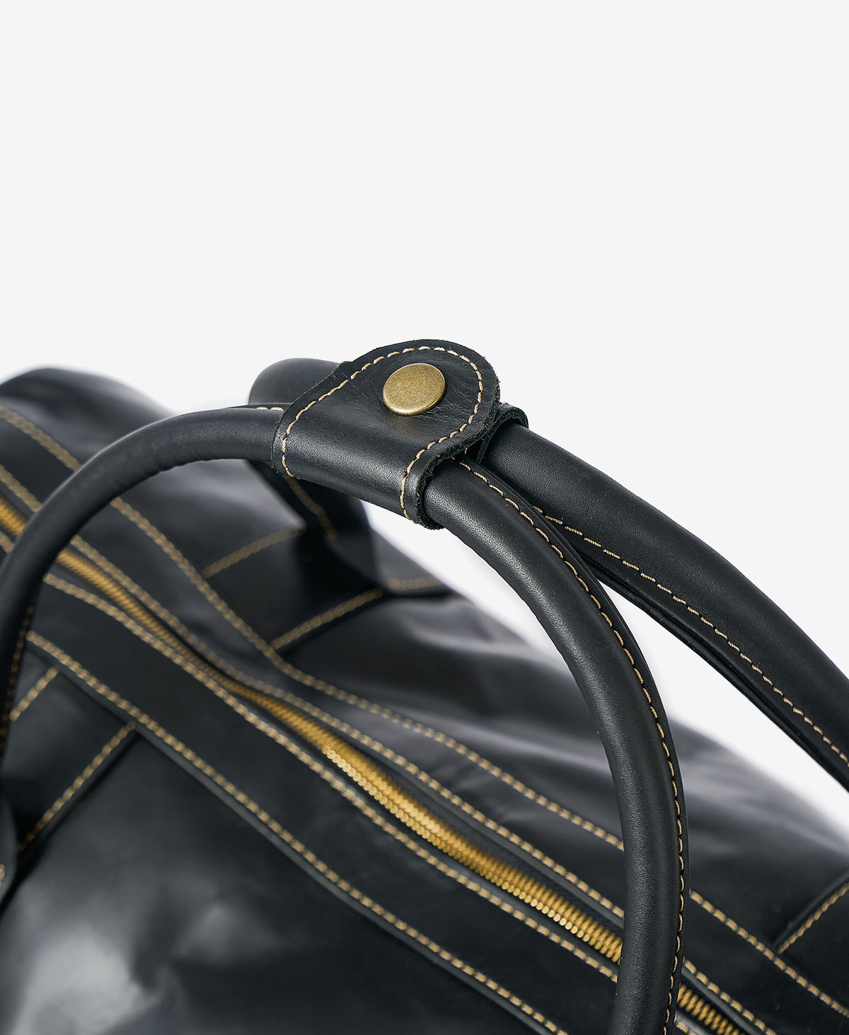 The Leather Duffel — Black