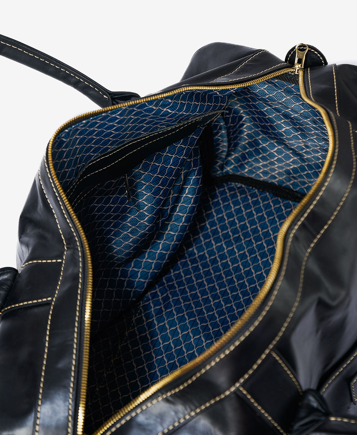 The Leather Duffel — Black