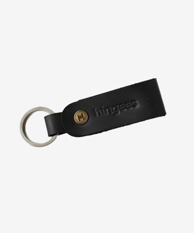 Leather Keyring — Black