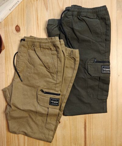 Cargo Pants — Set of 2 (Khaki & Green)